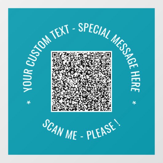 Autocollant de fenêtre à texte personnalisé et cou (Feuille)