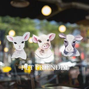 Autocollant de fenêtre amusant pour animaux de com