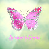 Autocollant de fenêtre avec logo papillon rose cha (Feuille 3)