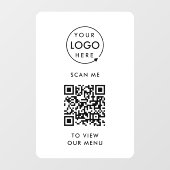 Autocollant de fenêtre Code QR | Panneau d'autocol (Feuille)
