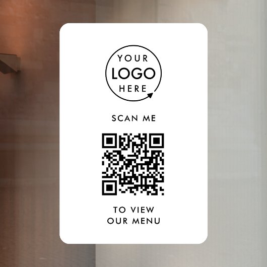 Autocollant de fenêtre Code QR | Panneau d'autocol