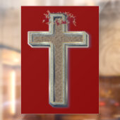 Autocollant de fenêtre commerciale Fond rouge (Feuille 2)