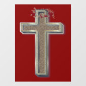 Autocollant de fenêtre commerciale Fond rouge (Feuille)