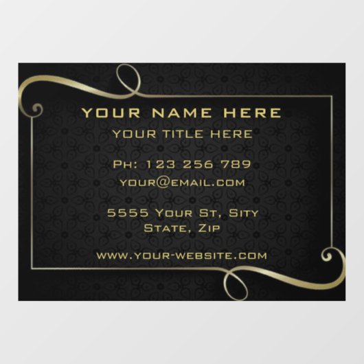 Autocollant de fenêtre d'affaires personnalisé noi (Feuille)