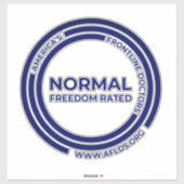 Autocollant de fenêtre de 14 po NORMAL pour les en (Feuille)