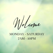 Autocollant de fenêtre de bienvenue de vitrine mod (Feuille 3)