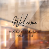 Autocollant de fenêtre de bienvenue de vitrine mod (Feuille 2)