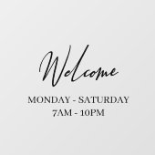 Autocollant de fenêtre de bienvenue de vitrine mod (Feuille)