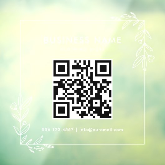 Autocollant de fenêtre de code QR d'entreprise car (Feuille 3)