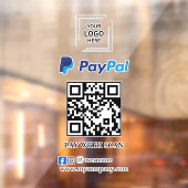 Autocollant de fenêtre de code QR PayPal pour paye (Feuille 2)