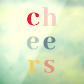 Autocollant de fenêtre de fêtes de joie coloré mod (Feuille 3)