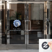 autocollant de fenêtre de logo de coquillage bleu (Porte de bureau)