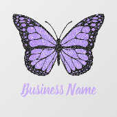 autocollant de fenêtre de logo de papillon violet (Feuille)