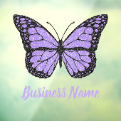 autocollant de fenêtre de logo de papillon violet (Feuille 3)