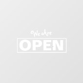 Autocollant de fenêtre de magasin ouvert (Feuille)