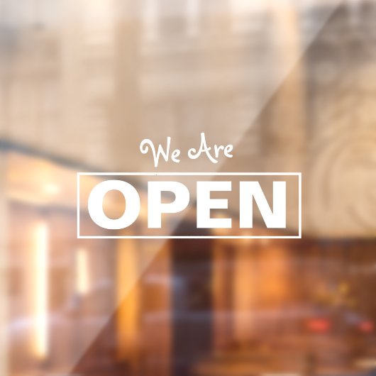 Autocollant de fenêtre de magasin ouvert (Feuille 2)
