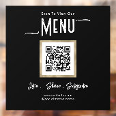 Autocollant de fenêtre de menu d'entreprise simple (Feuille 2)