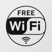 Autocollant de fenêtre de symbole de Wifi gratuit  (Feuille)