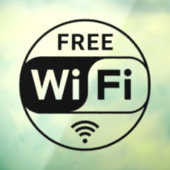 Autocollant de fenêtre de symbole de Wifi gratuit  (Feuille 3)