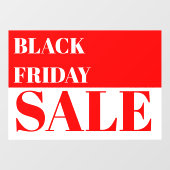 Autocollant de fenêtre de vente du vendredi noir d (Feuille)