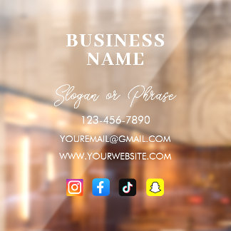 Autocollant de fenêtre d'entreprise personnalisé -