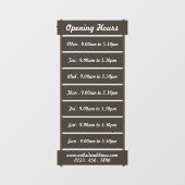 Autocollant de fenêtre d'heures d'ouverture à effe (Feuille)
