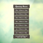 Autocollant de fenêtre d'heures d'ouverture à effe (Feuille 3)