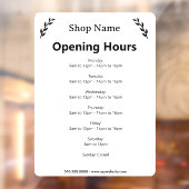 Autocollant de fenêtre d'horaires d'ouverture d'en (Feuille 2)