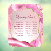 Autocollant de fenêtre d'horaires d'ouverture en f (Feuille 3)