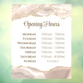 Autocollant de fenêtre heures d'ouverture Agate Or (Feuille 3)