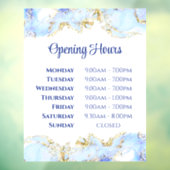 Autocollant de fenêtre heures d'ouverture motif ma (Feuille 3)