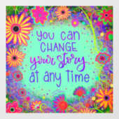 Autocollant de fenêtre «Inspirivité» Change Your S (Feuille)