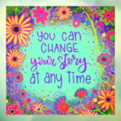 Autocollant de fenêtre «Inspirivité» Change Your S (Feuille 3)