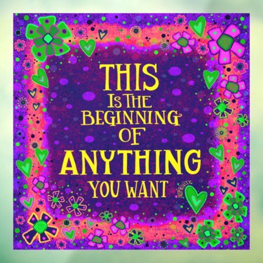 Autocollant de fenêtre « Inspirivité » pour tout c (Feuille 3)