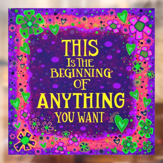 Autocollant de fenêtre « Inspirivité » pour tout c (Feuille 2)