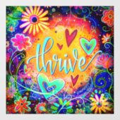 Autocollant de fenêtre «Inspirivité» Thrive (Feuille)