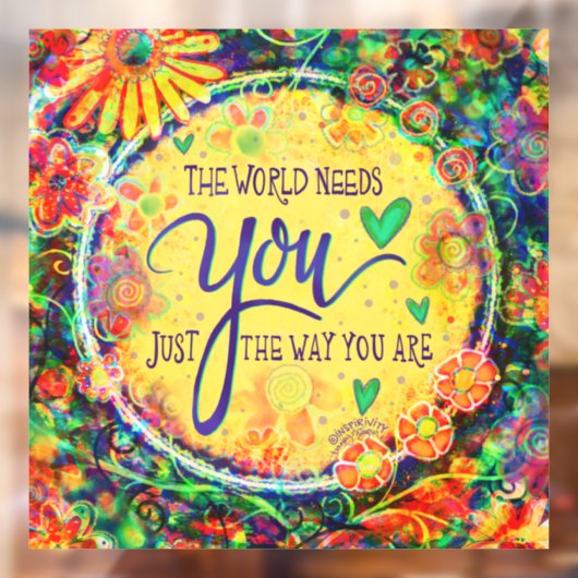 Autocollant de fenêtre «Just the Way You Are» (exa (Feuille 2)