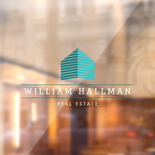 Autocollant de fenêtre Logo Maison Abstrait sarcel (Feuille 2)