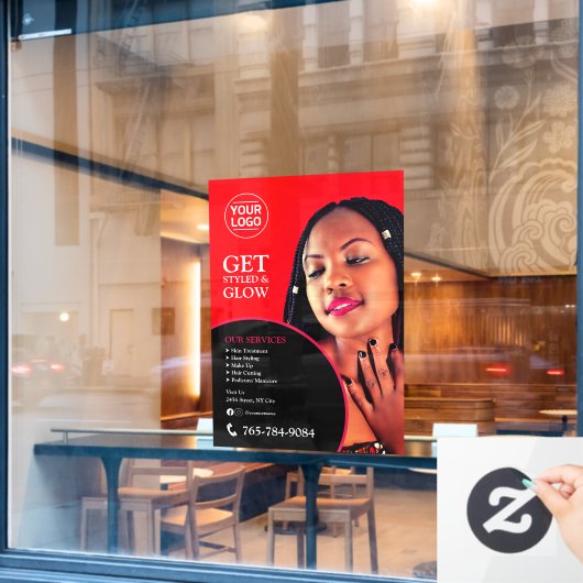 Autocollant de fenêtre personnalisable pour les se (Fenêtre de café)