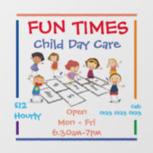 Autocollant de fenêtre personnalisé - Garderie d'e (Feuille)