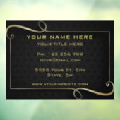 Autocollant de fenêtre personnalisé noir et or pou (Feuille 3)