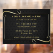 Autocollant de fenêtre personnalisé noir et or pou (Feuille 2)