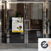 Autocollant de fenêtre personnalisé pour services  (Porte de bureau)