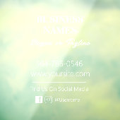 Autocollant de fenêtre pour coordonnées d'entrepri (Feuille 3)