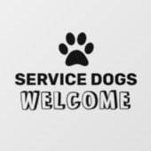 Autocollant de fenêtre pour entreprise accueillant (Feuille)