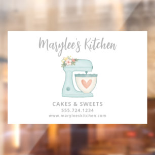 Autocollant de fenêtre pour entreprise de chef pât