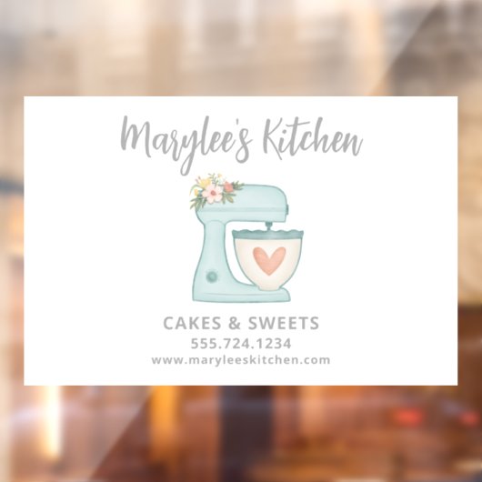 Autocollant de fenêtre pour entreprise de pâtisser (Feuille 2)