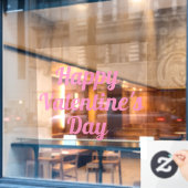 Autocollant de fenêtre pour la Saint-Valentin (Fenêtre de café)