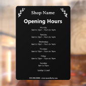 Autocollant de fenêtre pour les heures d'ouverture (Feuille 2)