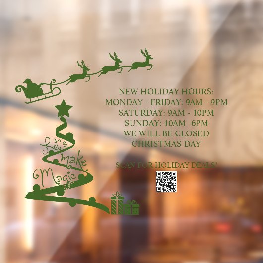 Autocollant de fenêtre pour les heures d'ouverture (Feuille 2)